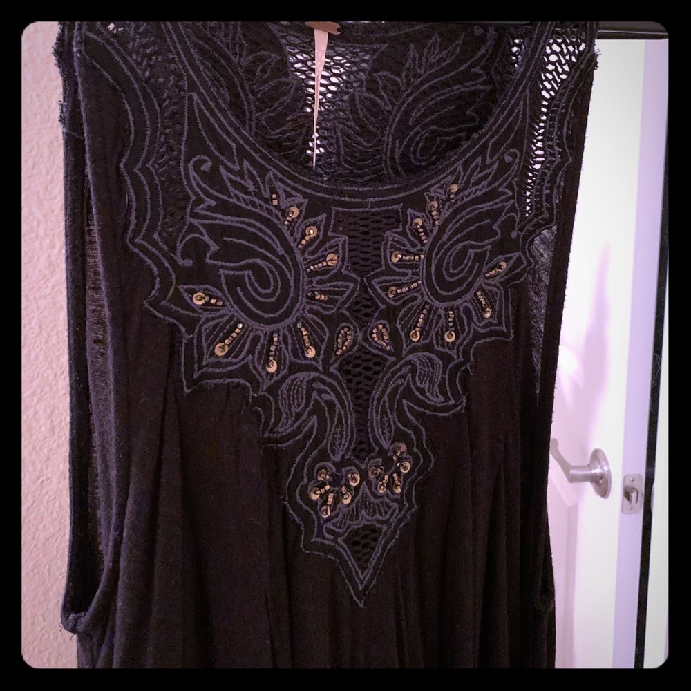 Black Free People Tank